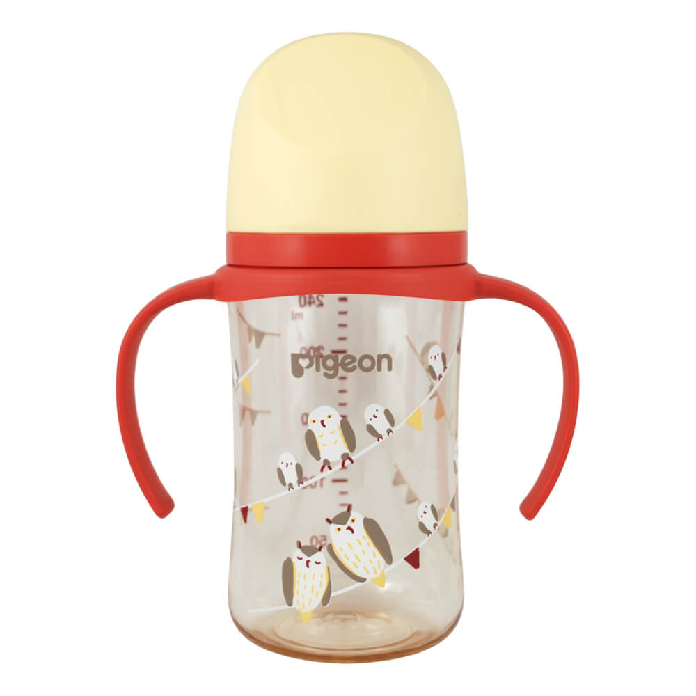 Biberon Softouch Pigeon Buhos 1 con Asa 240 ML