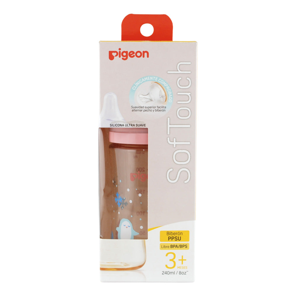 Mamadera PPSU "Pingüino 2" SofTouch Pigeon 31232