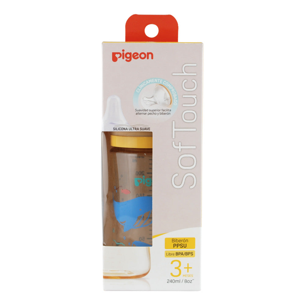 Mamadera PPSU "Ballena 2" SofTouch Pigeon 31252