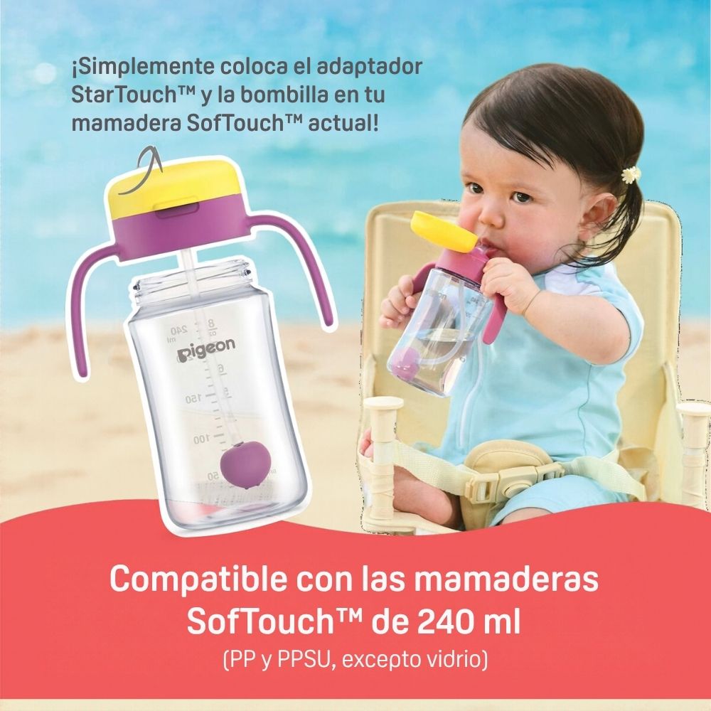 Set adaptador y bombilla StarTouch Pigeon – Morado
