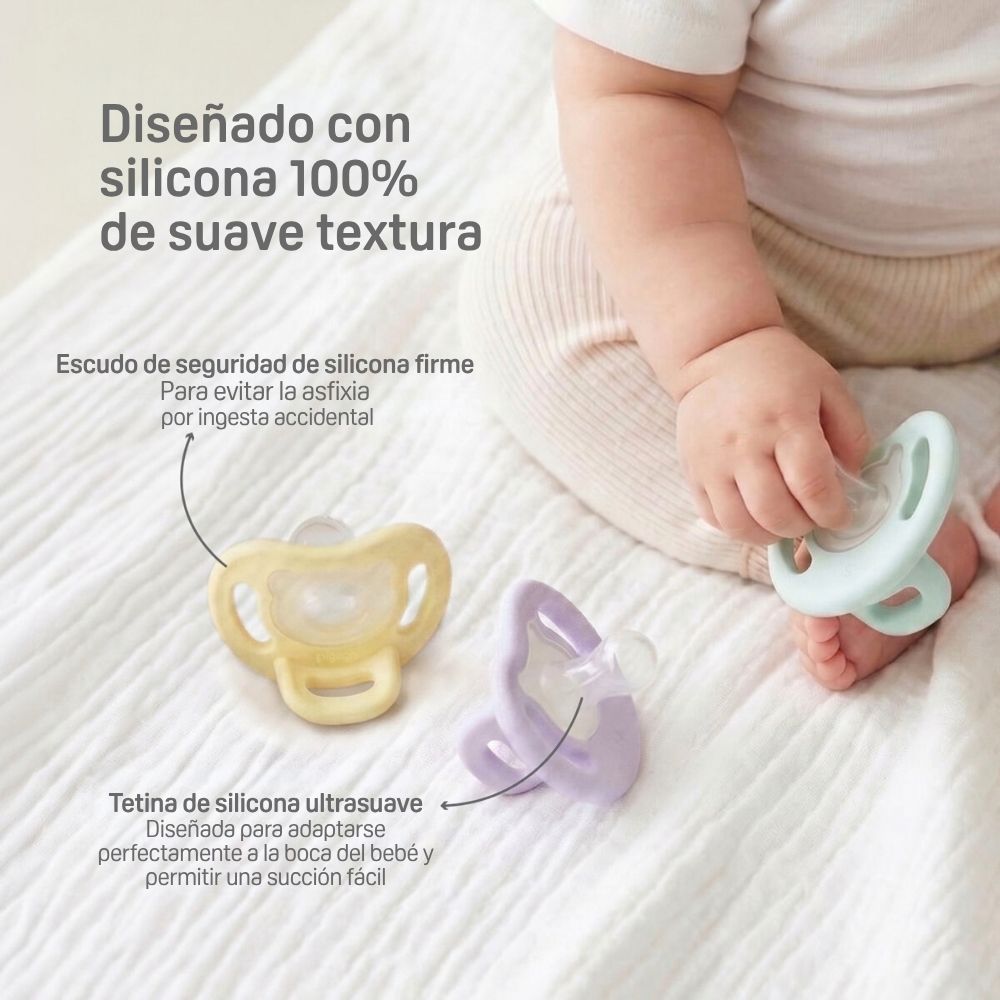 Chupete c/estuche SoftBuddy Pigeon – Talla M Marfil