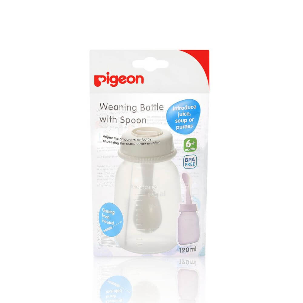 Mamadera con cuchara Pigeon 120 ml (3328)