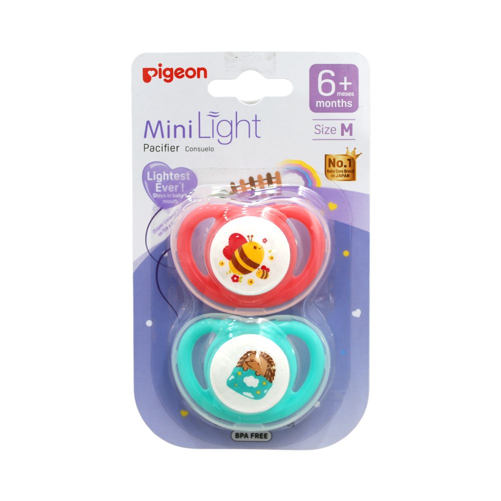 Chupete Odontológico Mini Light Talla M 2 Un (Rosa-Verde)